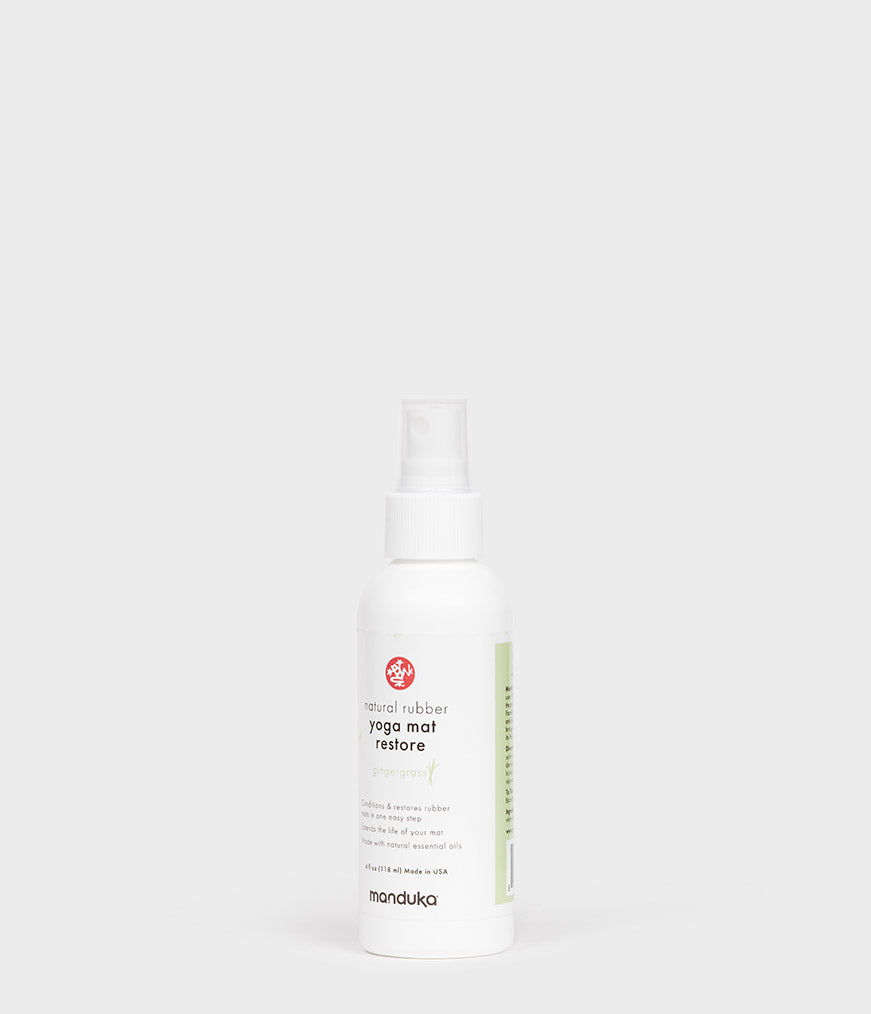Manduka Natural Rubber Yoga Mat Restore Spray - Gingergrass (8 oz/237 ml)
